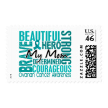 Tribute Square Mom Ovarian Cancer Postage Stamp