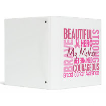 Tribute Square Mother Breast Cancer 3 Ring Binders
