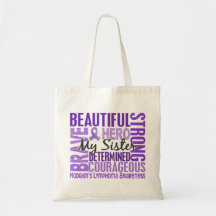 Tribute Square Sister Hodgkins Lymphoma Bag