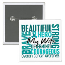 Tribute Square Wife Ovarian Cancer Pins