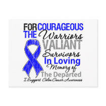 Tribute Support Colon Cancer Awareness postcards