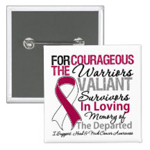 Tribute Support Head Neck Cancer Awareness Pins