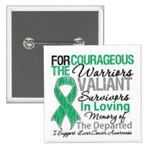Tribute Support Liver Cancer Awareness Pinback Button
