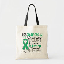 Tribute Support Liver Cancer Awareness Tote Bags