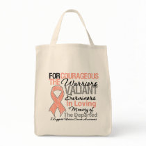 Tribute Support Uterine Cancer Awareness bags by cancerapparel Tribute Support Uterine Cancer Awareness bags