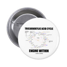 Tricarboxylic Acid Cycle Engine Within Krebs Cycle Pinback Button