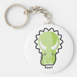 Triceratops Keychain