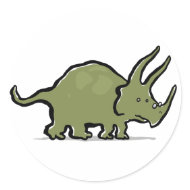 triceratops wearing glasses sticker