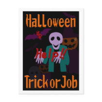 Trick or Job postcards