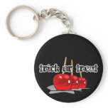 Trick or Treat 3 Red Candy Apples Key Chain