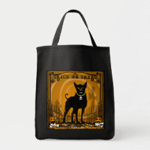 Trick or Treat Bag - Halloween Evil Dog Cemetery