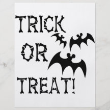 Trick or Treat Bats! Full Color Flyer