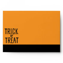 Trick or Treat black Card Envelope envelopes