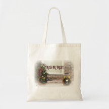 Trick or Treat Black Ghoulie Faced Pumpkins Bag