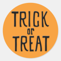 Trick or Treat black Sticker