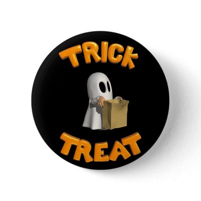 Trick Or Treat Buttons by halloween_tshirts