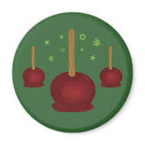 Trick or Treat Candy Apples Fridge Magnet
