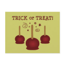 Trick or Treat Candy Apples Post Cards