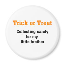 Trick or treat candy collector costume magnets