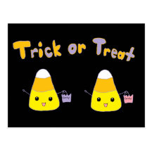 Trick or Treat Candy Corn Postcards