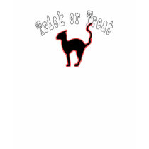 Trick or Treat (Featuring Black Cat!) t-shirts
