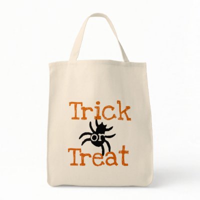 Trick or Treat for Halloween Parties tote bags