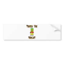 Trick Or Treat (Frankenstein Mask) bumper stickers