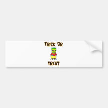 Trick Or Treat (Frankenstein Mask) Bumper Sticker