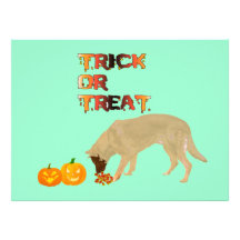 Trick or Treat German Shepherd Invitation