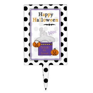 Trick Or Treat Ghost Cake Picks