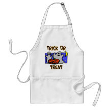 Trick Or Treat (Ghosts With Pumpkins) Aprons