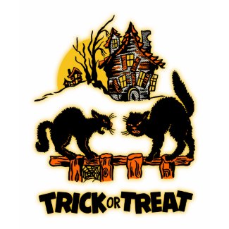 Trick or Treat Glowing Black Cats shirt