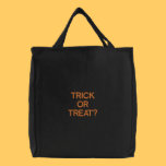 TRICK OR TREAT? Halloween Bag. embroidered bags