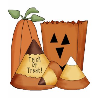 Trick or Treat Halloween Candy Corn, Pumpkin Tees shirt