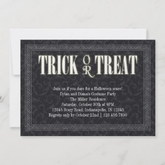 Trick or Treat Halloween Invitation