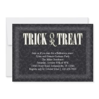 Trick or Treat Halloween Invitation