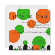 Trick Or Treat   Halloween Invites invitations