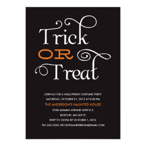 TRICK OR TREAT | HALLOWEEN PARTY INVITATION