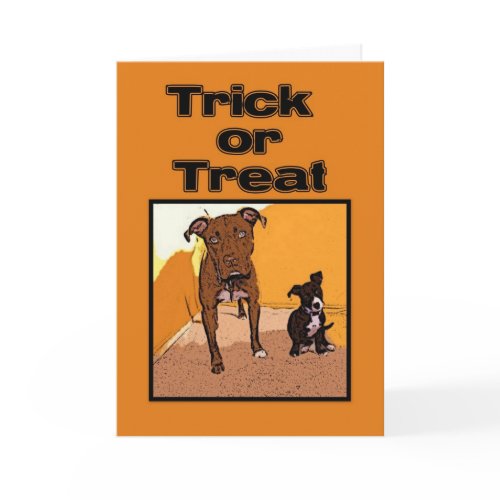 Trick or Treat Happy Halloween Dogs card