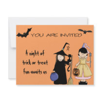 Trick Or Treat Invites invitations