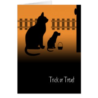 Trick or Treat Kittehs card