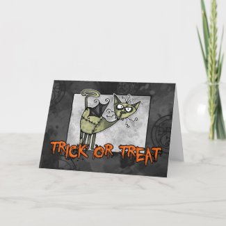trick or treat kitty card