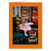 Trick-or-Treat Kitty - Happy Halloween! Greeting Card