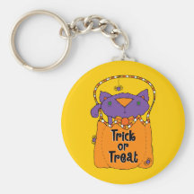 Trick or Treat Kitty Keychains