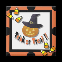 Trick or Treat Magnet ~ Orange magnets