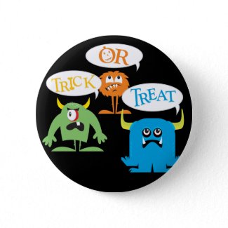 Trick or Treat Monster Button button