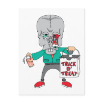 Trick Or Treat Monster postcards by alternateworlds Trick Or Treat Monster postcards