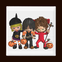 Trick or Treat or Else! magnets by MANolan Trick or Treat or Else! magnets