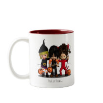 Trick or Treat or ELSE! mugs by MANolan Trick or Treat or ELSE! mugs
