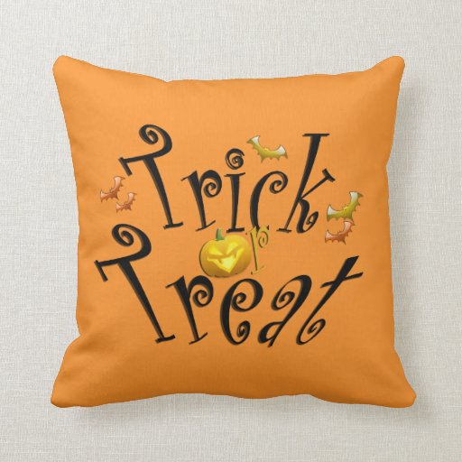 Trick or Treat Pillow Zazzle